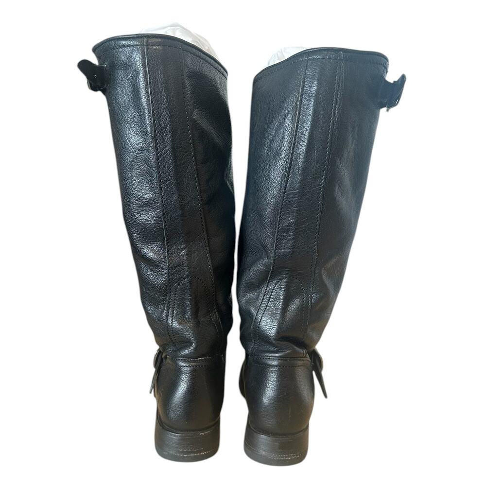 Frye Vintage Black Leather Knee High Veronica Slouch Boot Size 8.5 - Picture 4 of 11